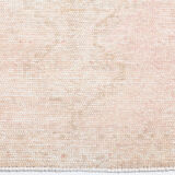 Dusty beige handmade runner rug