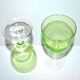 Set of 2 Roemer Chartreuse wine glasses in chartreuse green glass, 14.5 cm