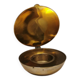 Bougeoir en laiton pour bougies chauffe-plat de Magnus Löfgren, modèle « Shell », Design House Stockholm 1993
