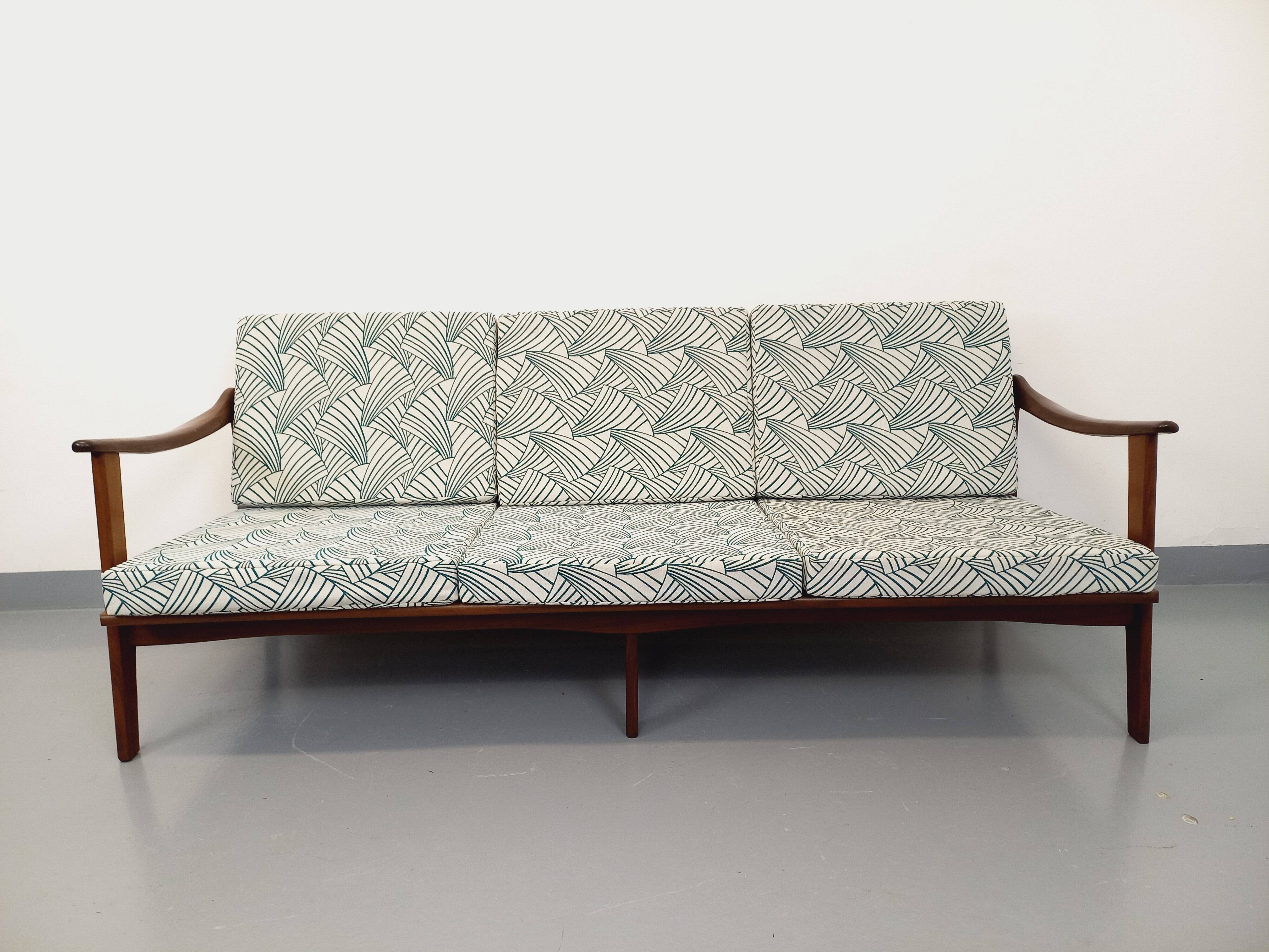 Scandinavian 3-seater sofa bench by Arne Wahl Iversen for Komfort in teak