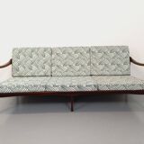 Banquette canapé 3 places scandinave Arne Wahl Iversen pour Komfort en teck