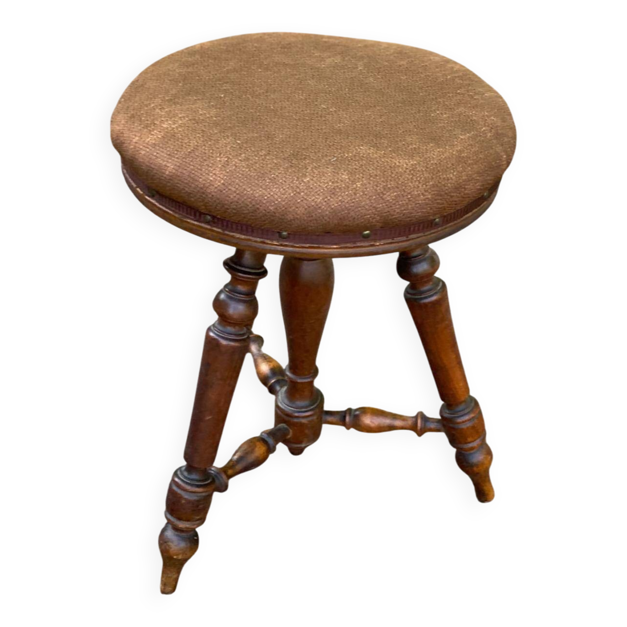 Napoleon III Adjustable Round Piano Stool