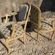 Pair of Louis XV-style convertible armchairs