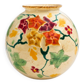 Vase Boule en Céramique "Rozet" Barbotine - Regina Gouda - c. 1950