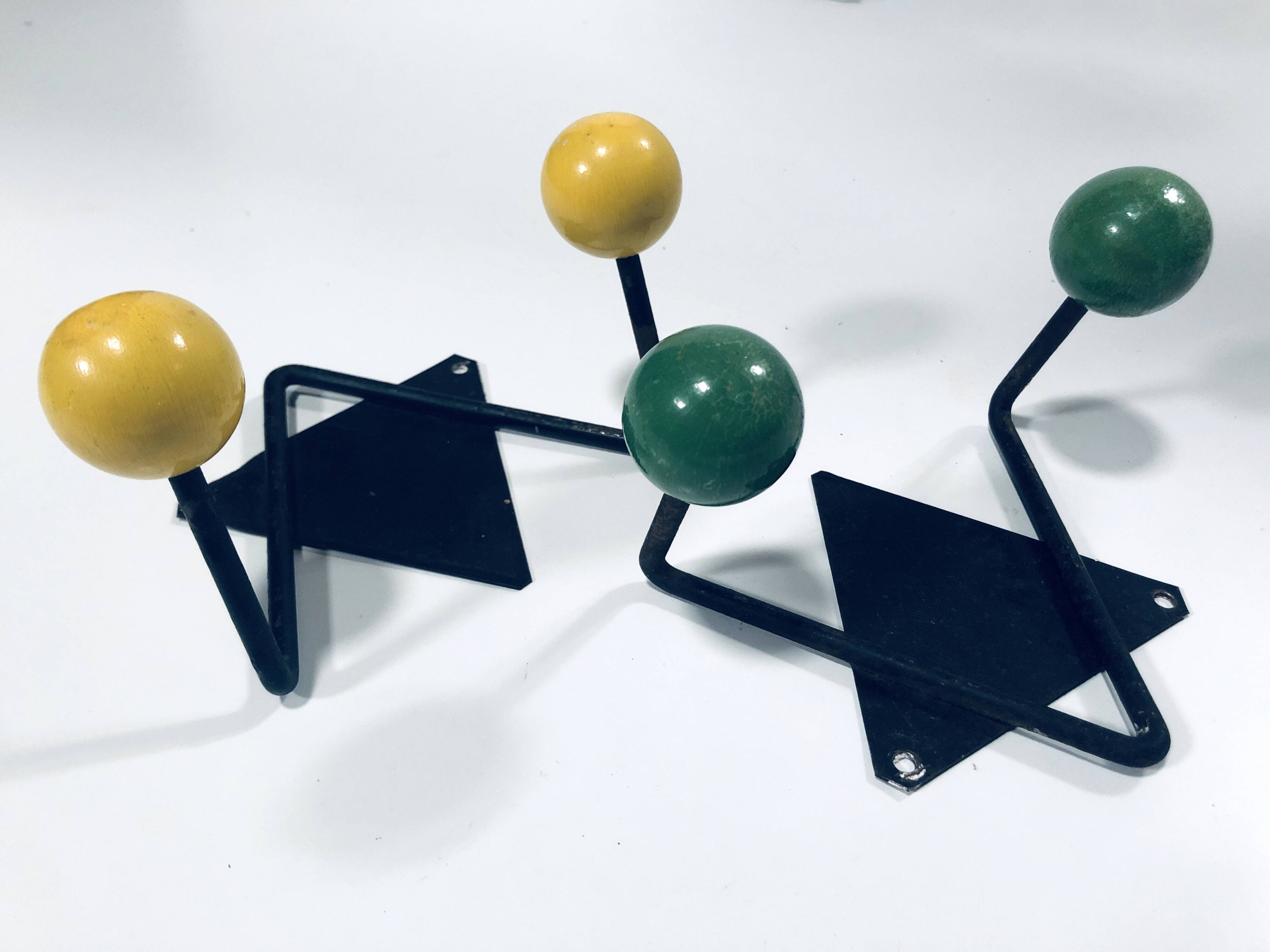 Vintage Coat Racks • Wrought Iron & Wood • 1950