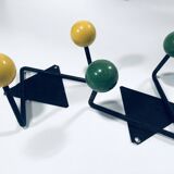 Vintage Coat Racks • Wrought Iron & Wood • 1950