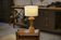 Lampe en chêne des années 1950
