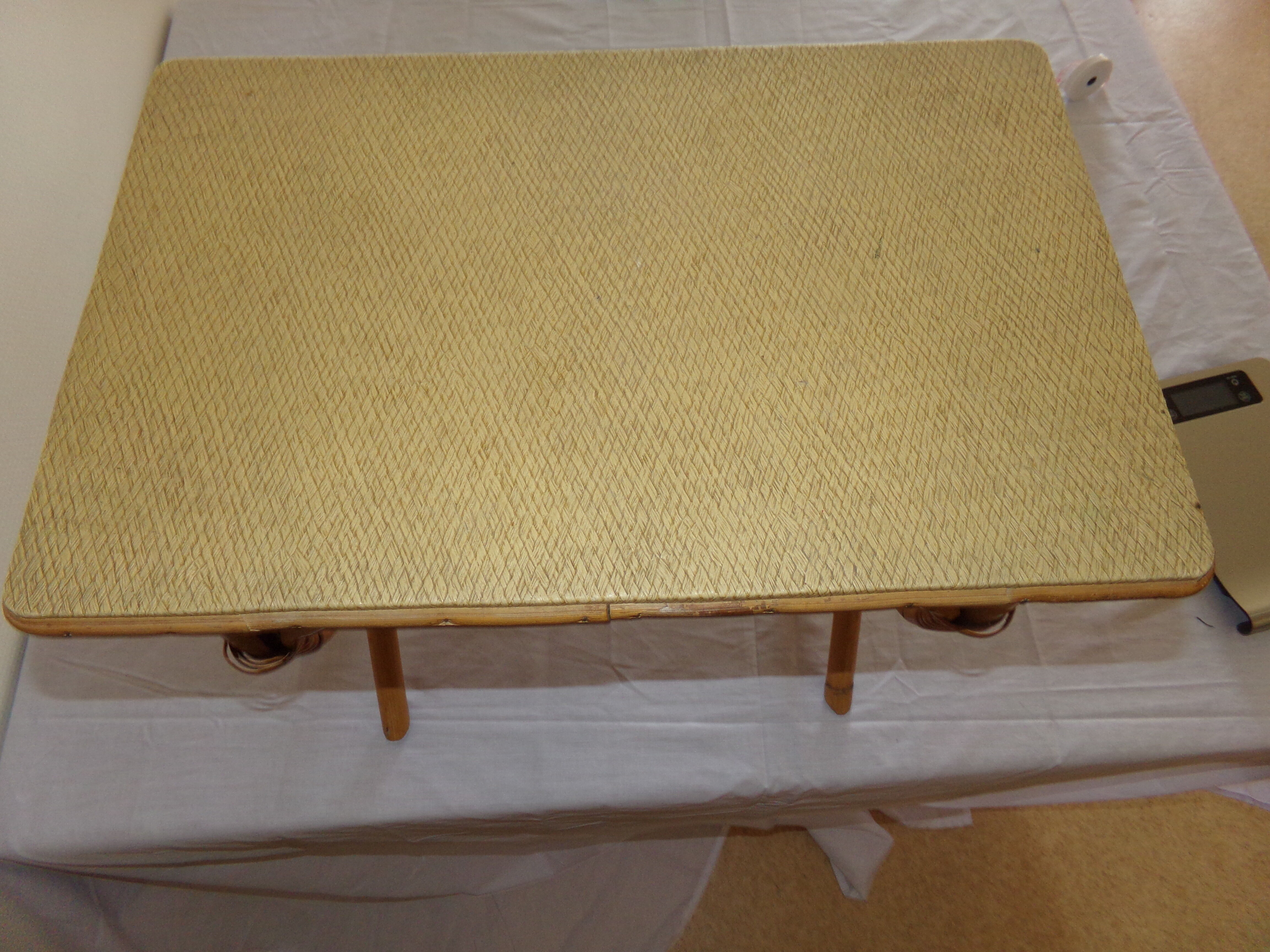 Rattan side table