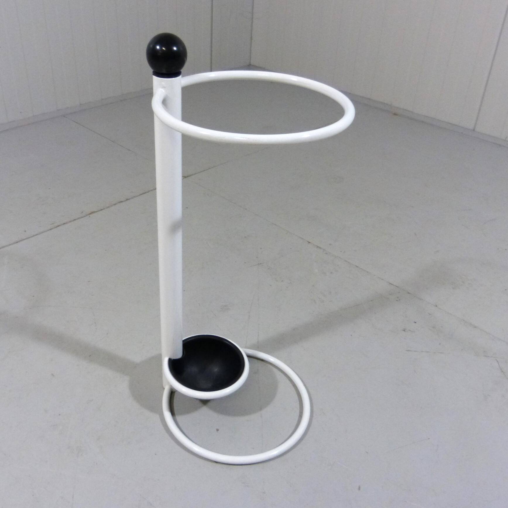 Umbrella stand in white & black by D-TEK 1980’s