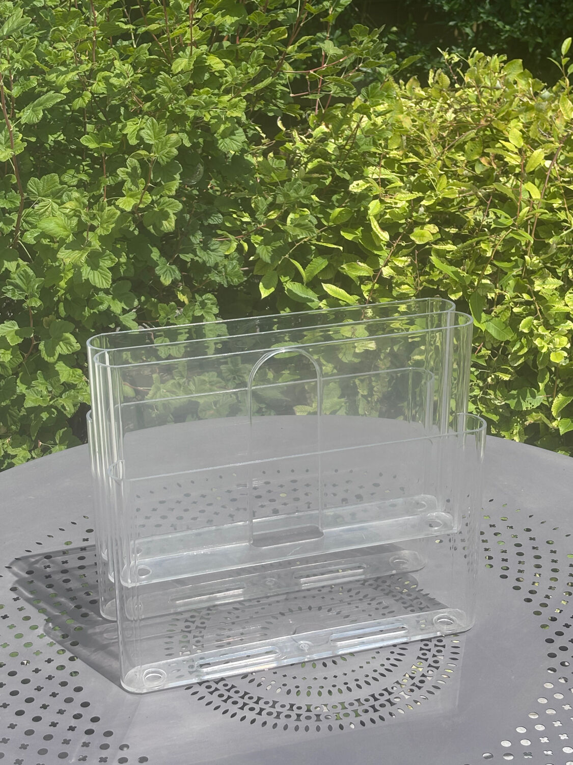 Vintage Kartell magazine rack by Giotto Stoppino