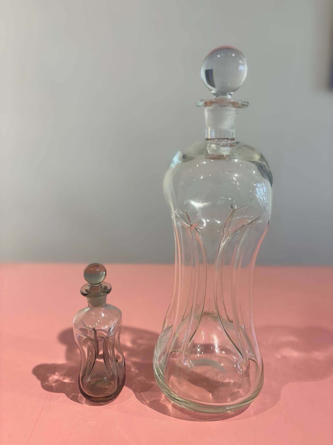 2 Holmegaard glass carafes