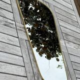 Ancien miroir forme libre rétroviseur vintage design 60 - 33,5 x 61 cm