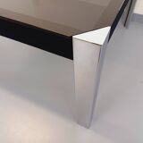 Vintage Italian square dining table by Faleschini for Mariani glass