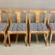 Ensemble de quatre chaises design scandinave 1950.