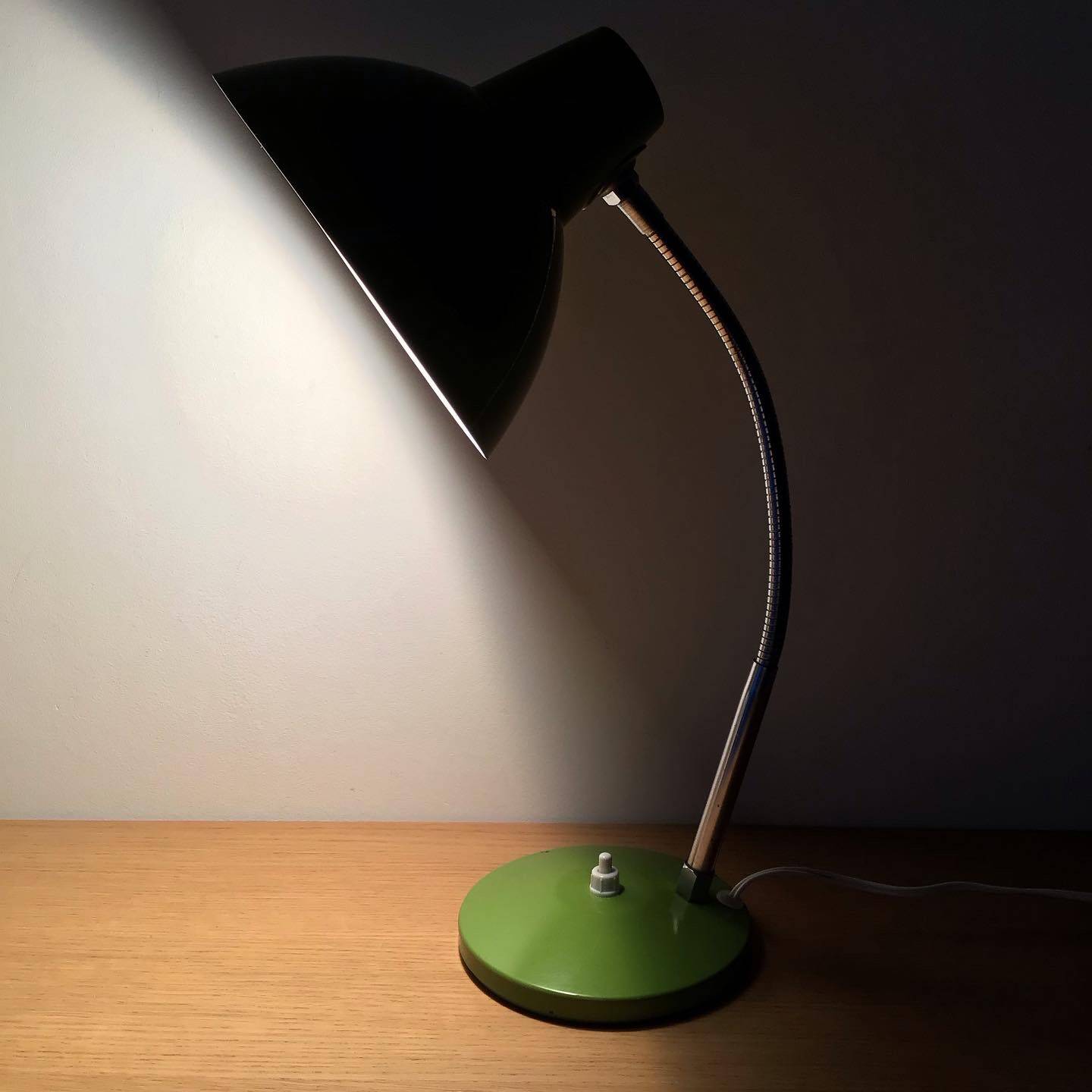 Vintage apple green desk lamp