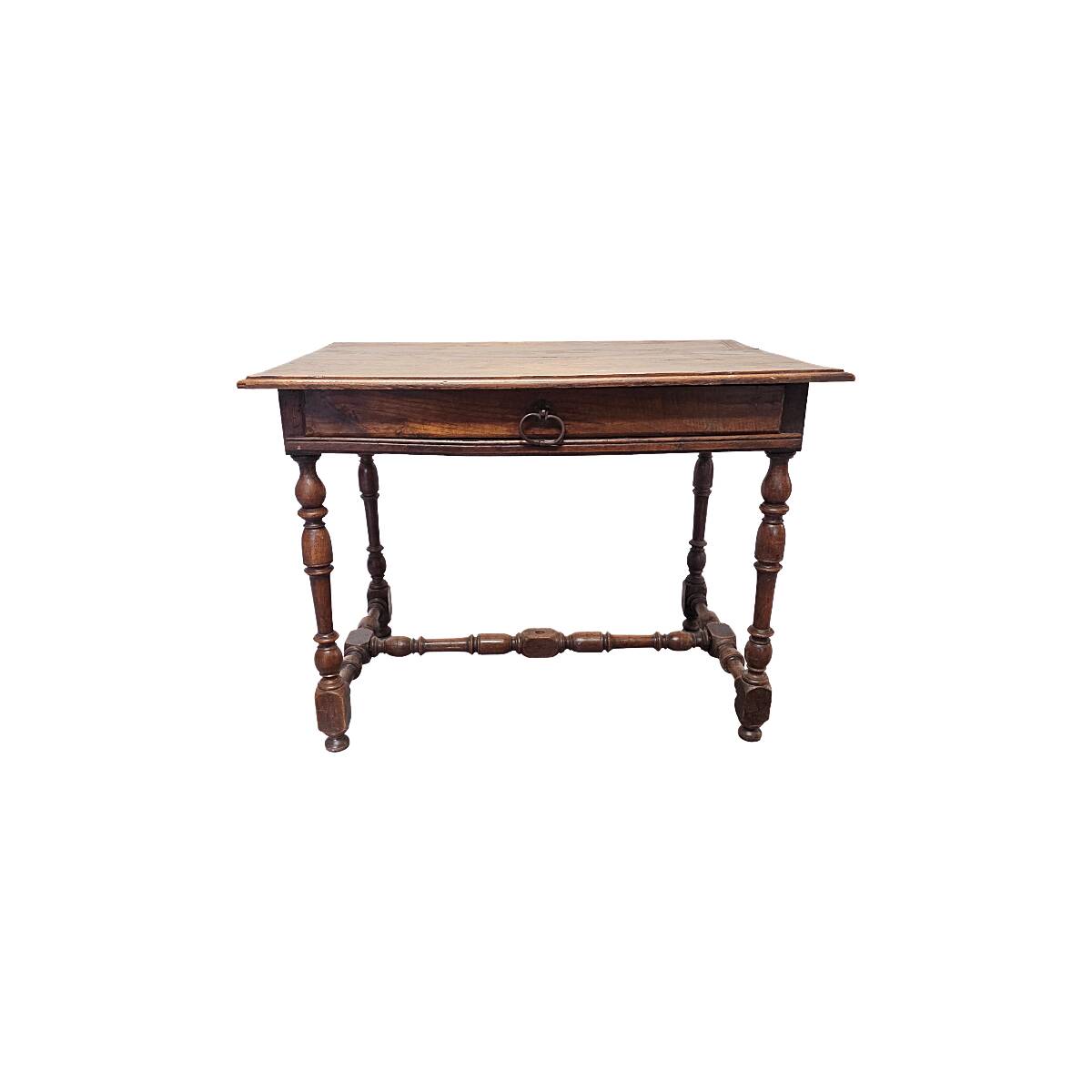 French Louis XIII style oak table with drawer, early 1700s