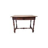 French Louis XIII style oak table with drawer, early 1700s