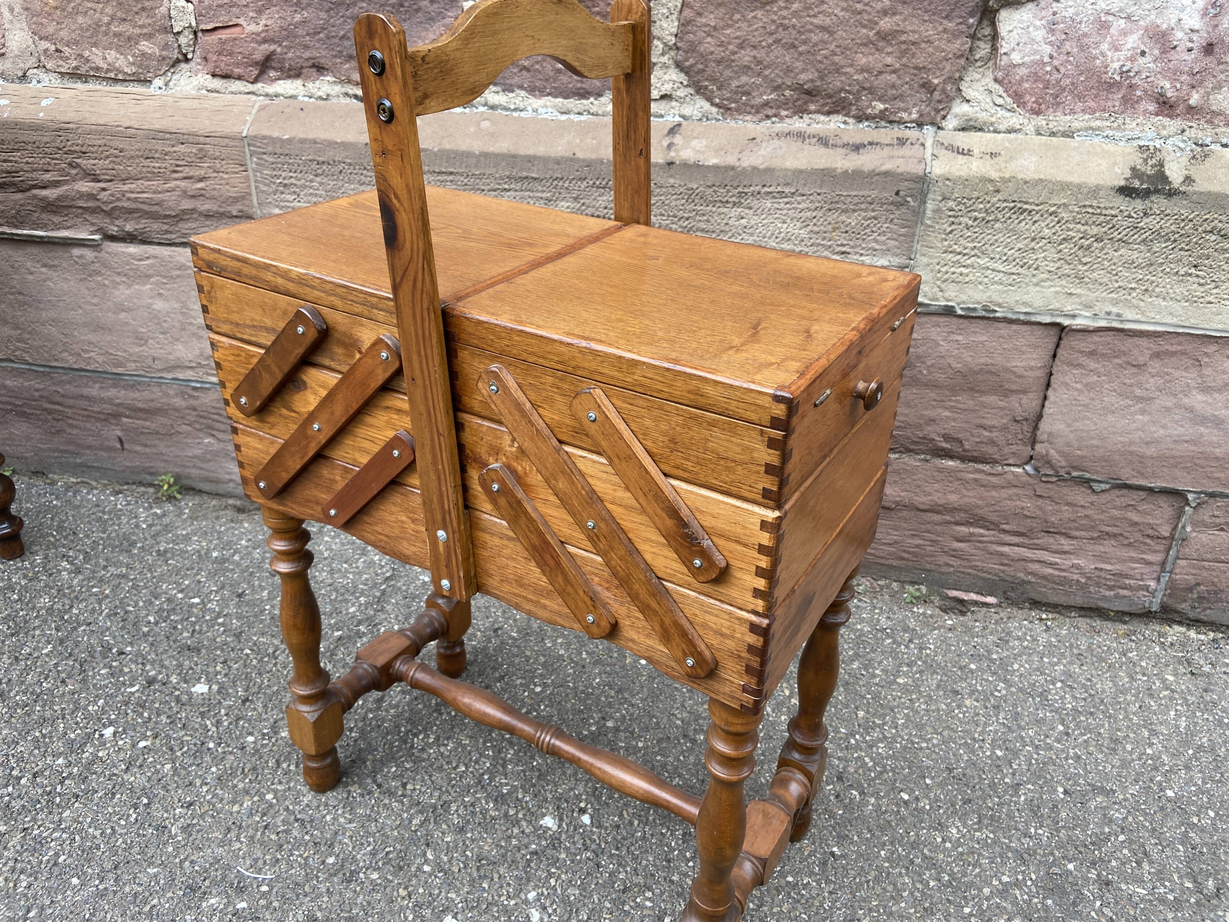 Scandinavian vintage Art Deco worker sewing box sewing box 1950