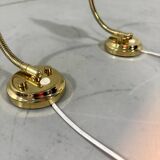 Brass flexible wall lamps, set of 2, 1960’s