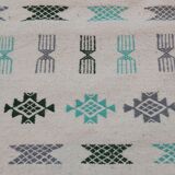 Tapis blanc fait main traditionnel 190x145cm
