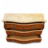 Louis XV style chest of drawers with marble top