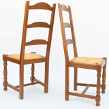 6 straw chairs