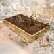 Brass solar flare bar coffee table, Cidue, Italy, 1970s