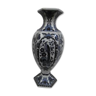 LE FAIENCE Delft Royal Sphinx earthenware vase - blue bird design OF DELFT ROYAL SPHINX - DECOR BLUE BIRD