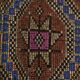 Blue & Brown Star Pattern Kilim Rug, 153x315Cm