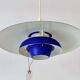 Suspension danoise El-Light bleu cobalt, années 1970