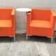 Paire de fauteuils vintage cubis de talin avec tablette