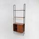 Modular bookcase with metal uprights by Amma Torino, 1960s