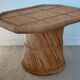 Vintage coffee table with braided cord in Audoux Minet bamboo style/1970s