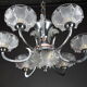 Art Deco chandelier in nickel-plated metal and copper