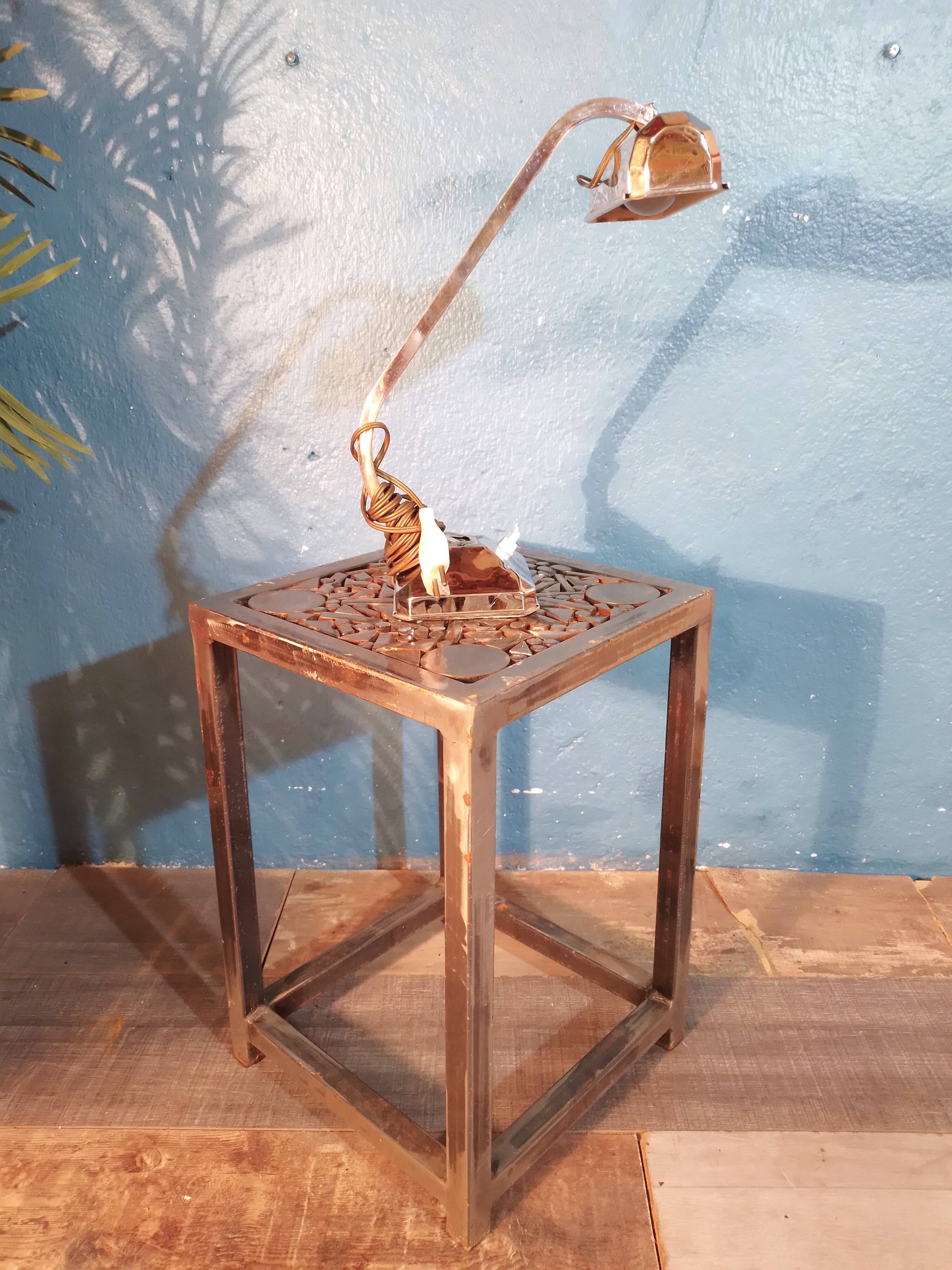 20th century steel stools / end tables