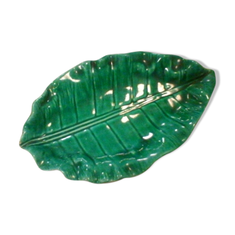 Vintage ceramic leaf-shaped dish