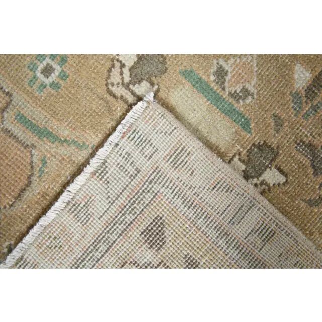 Tapis de zone vintage persan fait main en laine et coton des années 1970 285x397