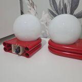 Pair of space age wall lights