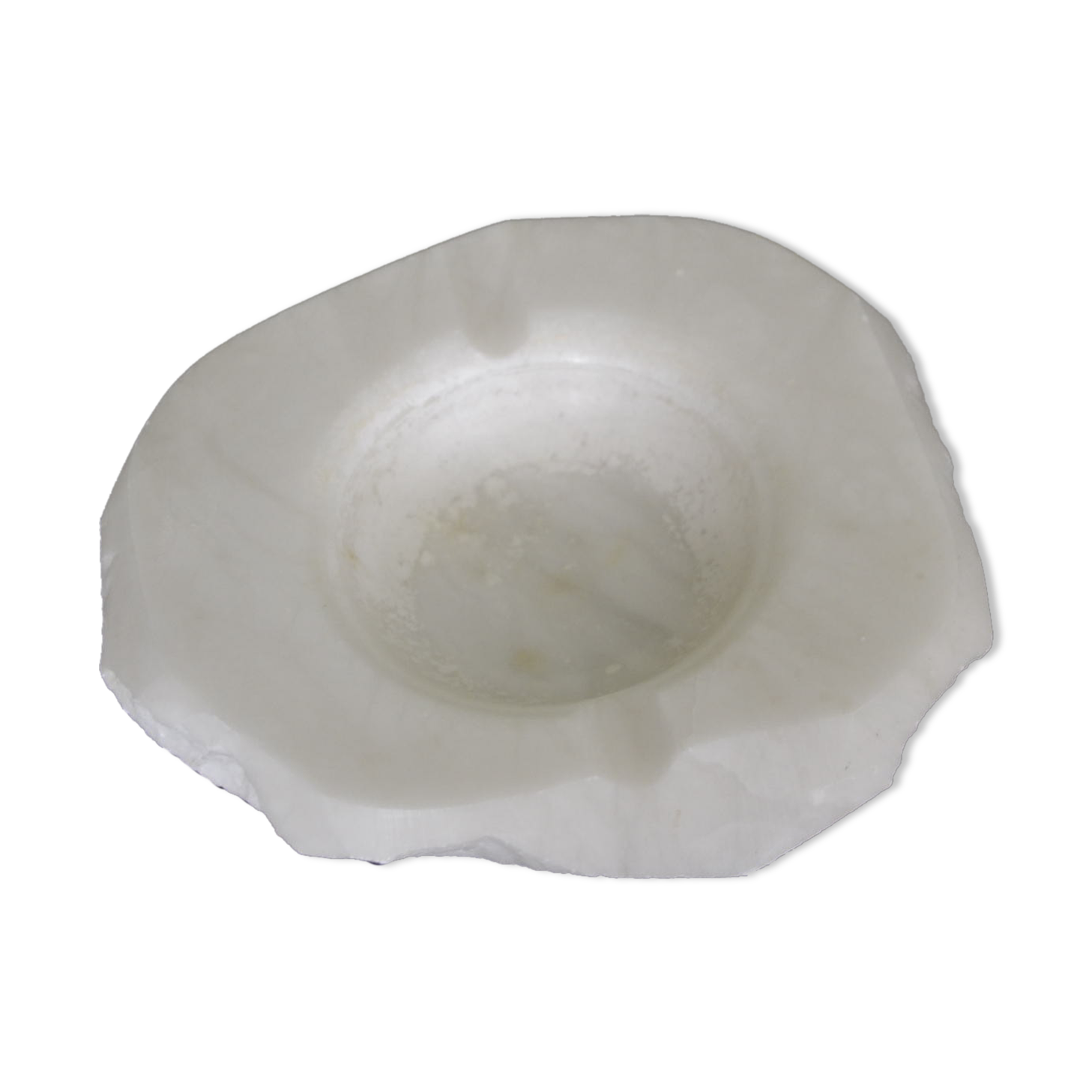 Cendrier marbre blanc