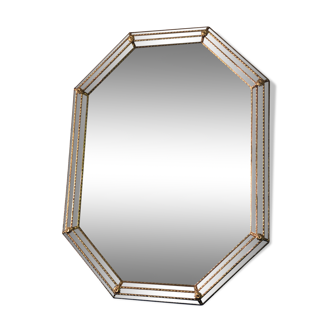 Hollywood regency octagonal trapezium mirror spain 1970s
