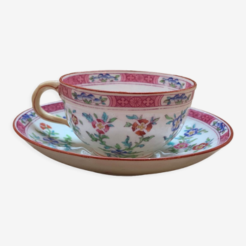 Tasse et sous-tasse en porcelaine anglaise Minton