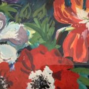 Peinture encadrée "Anémones"
