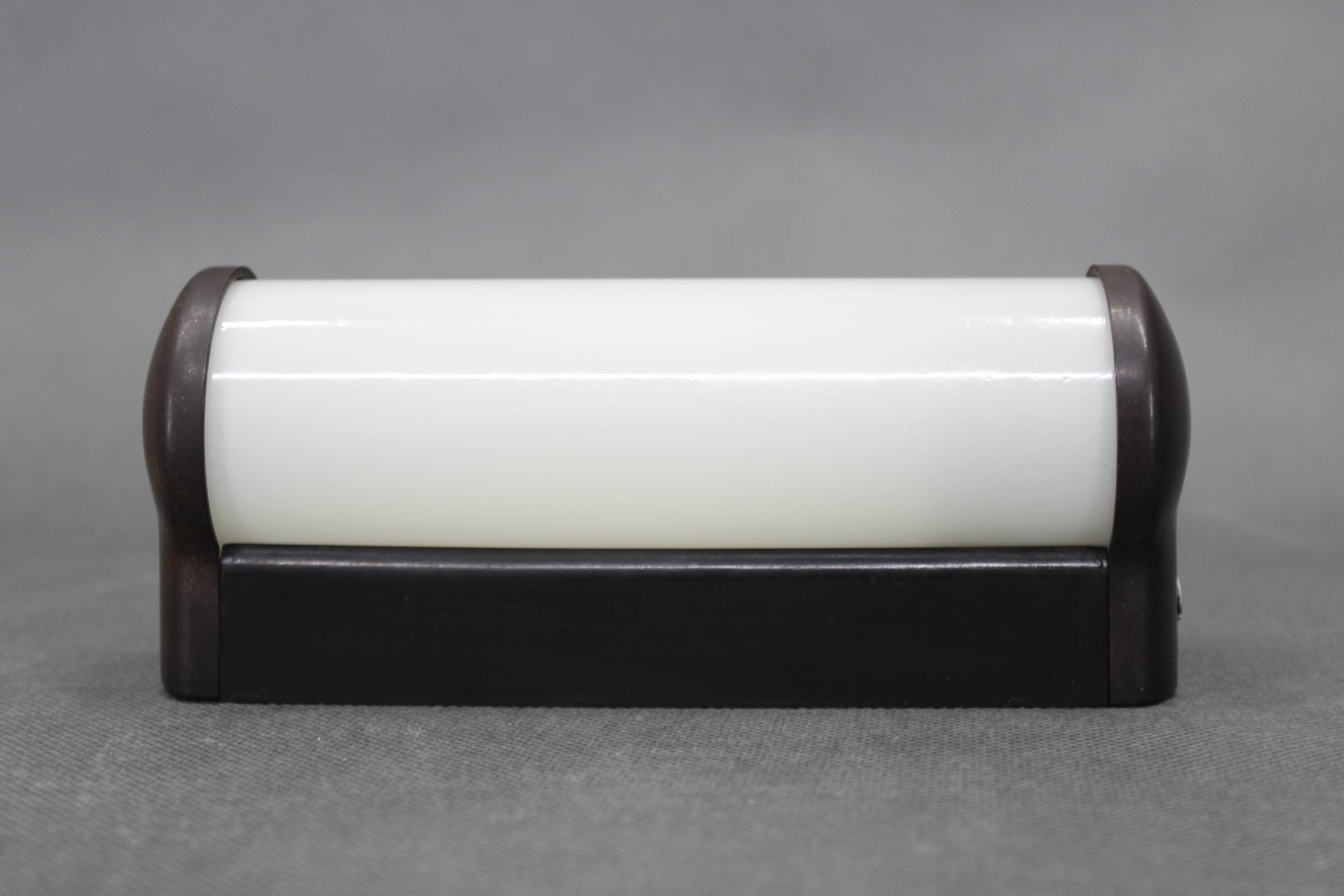 Czechoslovak Art Deco Bakelite Tubular Wall Light with Milk Glass, 1940s
