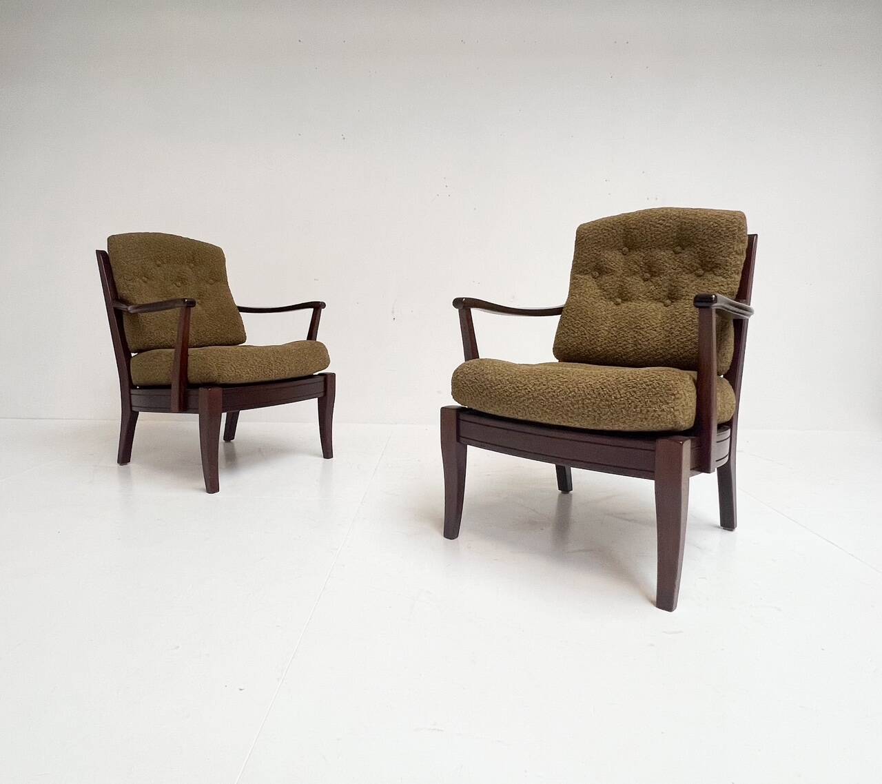 Re-upholstered Swedish arm chair bij Engens Mobelfabrik, 1970s