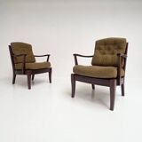 Re-upholstered Swedish arm chair bij Engens Mobelfabrik, 1970s