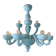 Contemporary Matte Light-Blue Murano Style Glass Chandelier