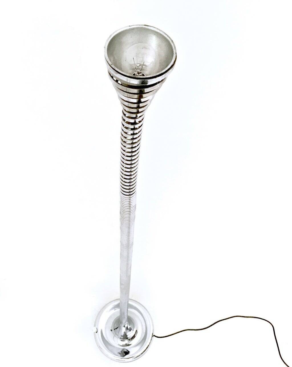 Steel Floor Lamp by Eleonore Peduzzi Riva for Candle, Italy