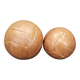 Pair of 1950s Czechoslovak Vintage Leather Medicine Balls