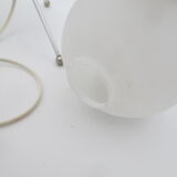 Vintage metal and opaline tripod lamp