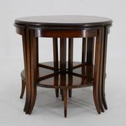 Tables gigognes Art Déco des années 1930 en noyer, Tchécoslovaquie